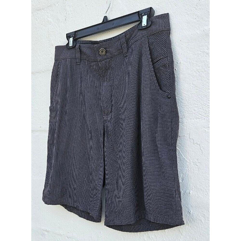 Lululemon Shorts Mens Size 34 Gray Black Kahuna Houndstooth Chino 10 Inch Inseam - Picture 2 of 14